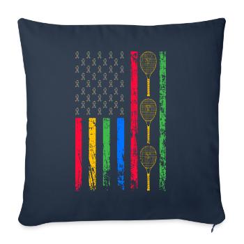 American Sports Flag - Sofa pillowcase 17,3'' x 17,3'' (45 x 45 cm) - navy - Front