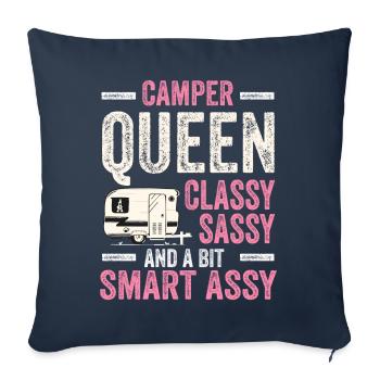 Camper Queen Classy Sassy And A Bit Smart Assy - Sofa pillowcase 17,3'' x 17,3'' (45 x 45 cm) - navy - Front