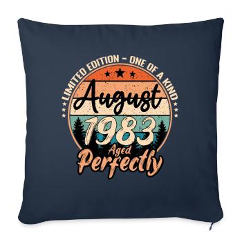 August 1983 anniversary 1983 legends August - Sofa pillowcase 17,3'' x 17,3'' (45 x 45 cm) - navy - Front