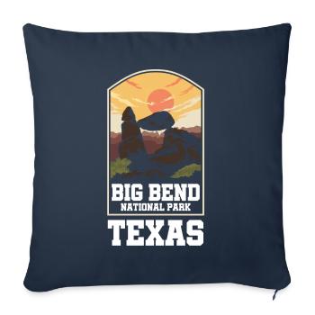 Big Bend National Park Texas American - Sofa pillowcase 17,3'' x 17,3'' (45 x 45 cm) - navy - Front