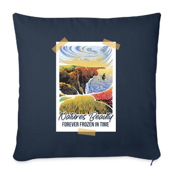 The beauty of nature frozen forever in - Sofa pillowcase 17,3'' x 17,3'' (45 x 45 cm) - navy - Front