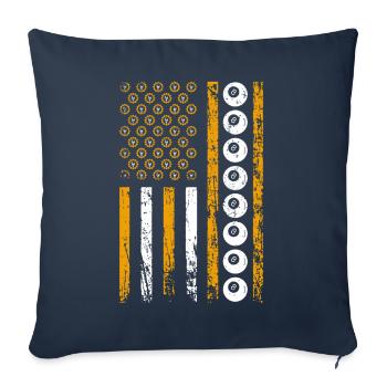 American Cue Sport Flag - Sofa pillowcase 17,3'' x 17,3'' (45 x 45 cm) - navy - Front