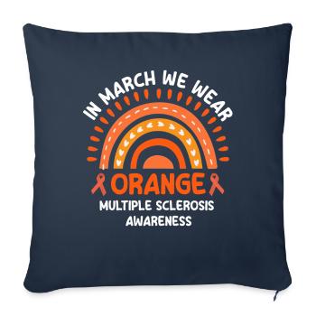 In March We Wear Orange - Sofa pillowcase 17,3'' x 17,3'' (45 x 45 cm) - navy - Front