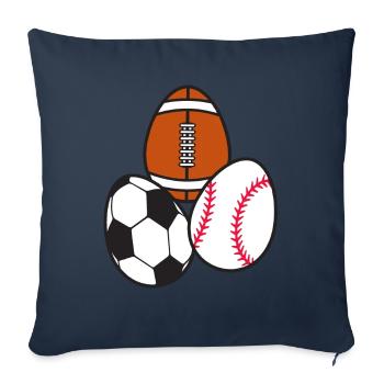 Football américain Fußball Sport Baseball - Housse de coussin décorative 45 x 45 cm - bleu marine - Devant