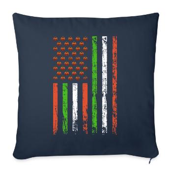 American Flag Holiday Spooktacular Pumpkin - Sofa pillowcase 17,3'' x 17,3'' (45 x 45 cm) - navy - Front
