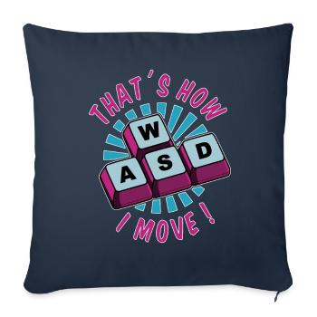 PC Gaming Gamer Gamer Keyboard Online Multiplayer - Sofa pillowcase 17,3'' x 17,3'' (45 x 45 cm) - navy - Front