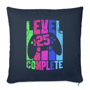 Gambler 25th Birthday Gamepad Gaming Controller - Sofa pillowcase 17,3'' x 17,3'' (45 x 45 cm) - navy - Front