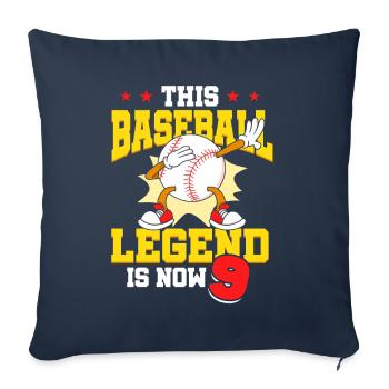 This baseball legend is now 9 Sports Kid 9. - Sofa pillowcase 17,3'' x 17,3'' (45 x 45 cm) - navy - Front