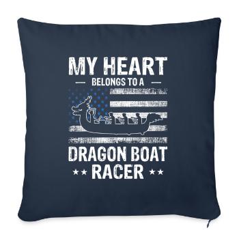 Dragon Boat Racing Theme for Dragon Boating - Sofa pillowcase 17,3'' x 17,3'' (45 x 45 cm) - navy - Front