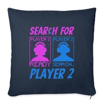 Gamer Girl Gaming Boy Multiplayer Games Gaming - Sofa pillowcase 17,3'' x 17,3'' (45 x 45 cm) - navy - Front