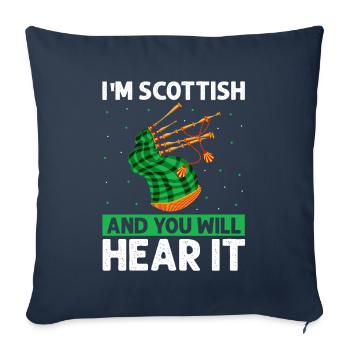 Bagpipe design for Scotland pride and bagpipes - Sofa pillowcase 17,3'' x 17,3'' (45 x 45 cm) - navy - Front