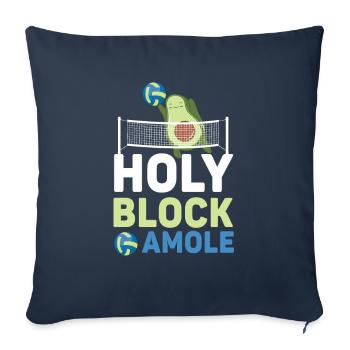 Holy Blockamole Volleyball Avocado - Sofa pillowcase 17,3'' x 17,3'' (45 x 45 cm) - navy - Front