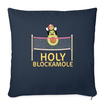 Holy Blockamole Volleyball Avocado - Sofa pillowcase 17,3'' x 17,3'' (45 x 45 cm) - navy - Front