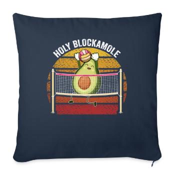 Holy Blockamole Volleyball Avocado - Sofa pillowcase 17,3'' x 17,3'' (45 x 45 cm) - navy - Front