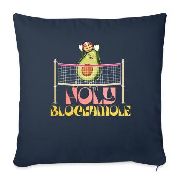Holy Blockamole Volleyball Avocado - Sofa pillowcase 17,3'' x 17,3'' (45 x 45 cm) - navy - Front