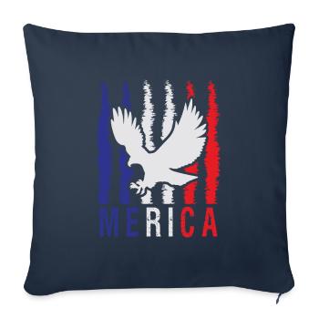 Amérique USA Fan ́Merica Adler Histoire - Housse de coussin décorative 45 x 45 cm - bleu marine - Devant