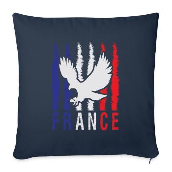 Proud France Sayings Eagle Blue White Red - Sofa pillowcase 17,3'' x 17,3'' (45 x 45 cm) - navy - Front