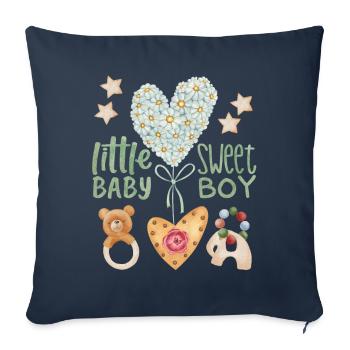 Baby Saying, Cute Baby Boy, Kawaii Baby - Sofa pillowcase 17,3'' x 17,3'' (45 x 45 cm) - navy - Front