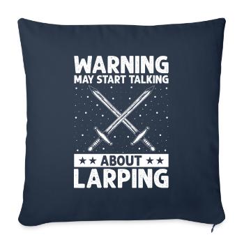 Larping Quote for Role Playing Games and Larpers - Sofa pillowcase 17,3'' x 17,3'' (45 x 45 cm) - navy - Front