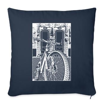 Vélo solitaire : partez pour de nouvelles aventures passionnantes - Housse de coussin décorative 45 x 45 cm - bleu marine - Devant