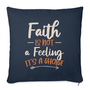 La croyance n’est pas un sentiment, mais une croyance en - Housse de coussin décorative 45 x 45 cm - bleu marine - Devant