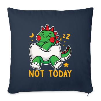 J’aime Dinosaur Sleeping T-Rex pas aujourd’hui - Housse de coussin décorative 45 x 45 cm - bleu marine - Devant