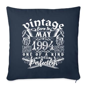 1994 May 1994 anniversary May 1994 May - Sofa pillowcase 17,3'' x 17,3'' (45 x 45 cm) - navy - Front