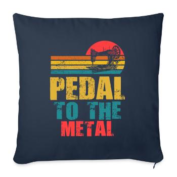 Pedal zur Metallnähmaschine - Sofakissenbezug 45 x 45 cm - Navy - Vorne