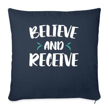 Glauben Und Empfangen Christlicher Glaube An Gott - Sofakissenbezug 45 x 45 cm - Navy - Vorne