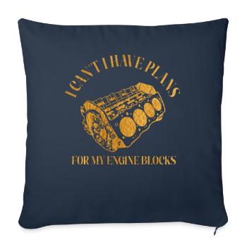 Ich kann keine Pläne für meine Motorblöcke haben - Sofakissenbezug 45 x 45 cm - Navy - Vorne
