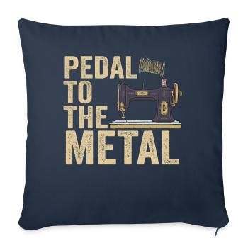 Pedal zur Metallnähmaschine - Sofakissenbezug 45 x 45 cm - Navy - Vorne