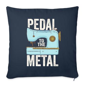 Pedal zur Metallnähmaschine - Sofakissenbezug 45 x 45 cm - Navy - Vorne