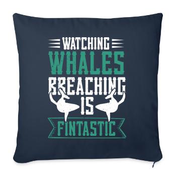 Beluga Whale Design for Marine Mammals and Orca - Sofa pillowcase 17,3'' x 17,3'' (45 x 45 cm) - navy - Front