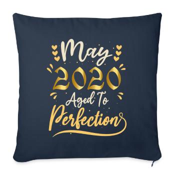 May 2020 May anniversary May 2020 - Sofa pillowcase 17,3'' x 17,3'' (45 x 45 cm) - navy - Front