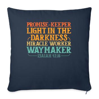 Promise Keeper Lumière dans les ténèbres - Housse de coussin décorative 45 x 45 cm - bleu marine - Devant