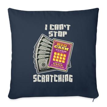 Je ne peux pas arrêter de gratter - Housse de coussin décorative 45 x 45 cm - bleu marine - Devant