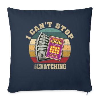Je ne peux pas arrêter de gratter - Housse de coussin décorative 45 x 45 cm - bleu marine - Devant