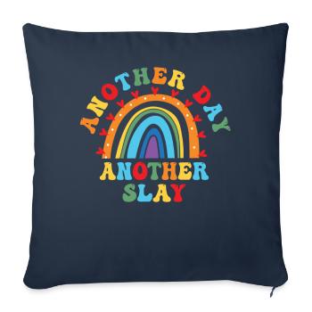 Un autre jour un autre meurtre motivant - Housse de coussin décorative 45 x 45 cm - bleu marine - Devant