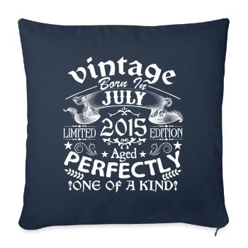 July 2015 | anniversary 2015 Vintage July - Sofa pillowcase 17,3'' x 17,3'' (45 x 45 cm) - navy - Front