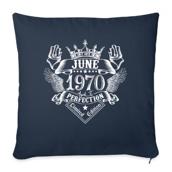 June 1970 | June 1970 1970 - Sofa pillowcase 17,3'' x 17,3'' (45 x 45 cm) - navy - Front