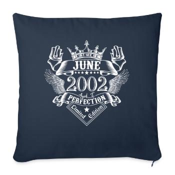 June 2002 | June 2002 anniversary 2002 - Sofa pillowcase 17,3'' x 17,3'' (45 x 45 cm) - navy - Front