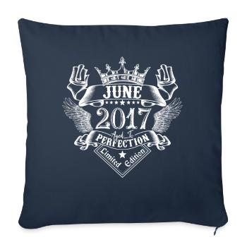 June 2017 | June 2017 anniversary 2017 - Sofa pillowcase 17,3'' x 17,3'' (45 x 45 cm) - navy - Front