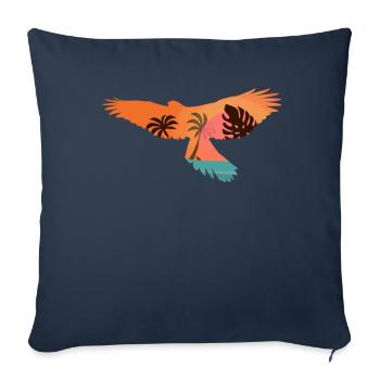 Falconry Bird Falcon Hunting Falconer - Sofa pillowcase 17,3'' x 17,3'' (45 x 45 cm) - navy - Front