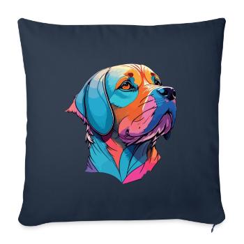 Labrador Dog Pop Art Dog Lover Dogs - Sofa pillowcase 17,3'' x 17,3'' (45 x 45 cm) - navy - Front