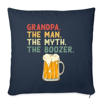 Grandfather - The Man, the Legend, the Drinker - Sofa pillowcase 17,3'' x 17,3'' (45 x 45 cm) - navy - Front