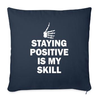 Rester positif est ma compétence - Housse de coussin décorative 45 x 45 cm - bleu marine - Devant