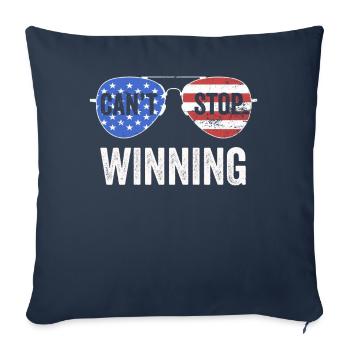 Je ne peux pas arrêter de gagner - Housse de coussin décorative 45 x 45 cm - bleu marine - Devant