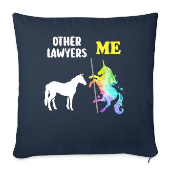 Autres avocats Me Licorne Cheval - Housse de coussin décorative 45 x 45 cm - bleu marine - Devant