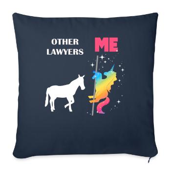 Autres avocats Me Licorne Cheval - Housse de coussin décorative 45 x 45 cm - bleu marine - Devant