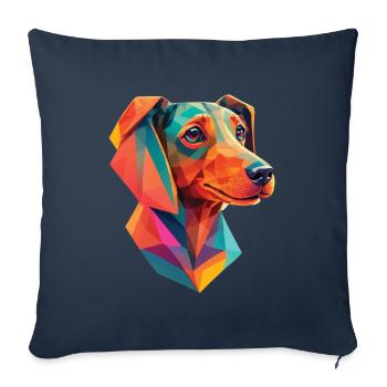 Dachshund Dog Dogs Design Dachshund Pet - Sofa pillowcase 17,3'' x 17,3'' (45 x 45 cm) - navy - Front